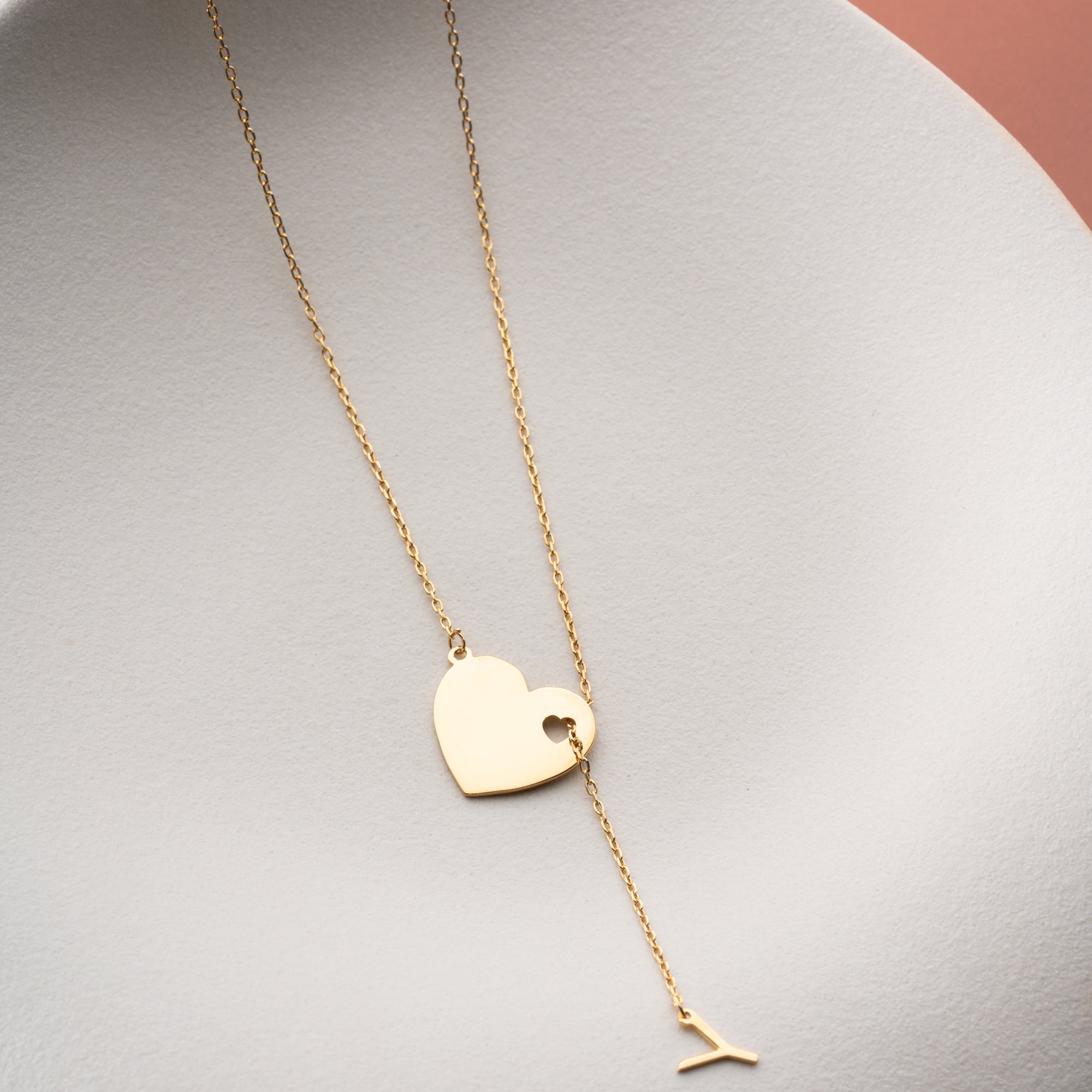 LETTER HERZ HALSKETTE | 925 SILBER