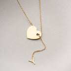 LETTER HERZ HALSKETTE | 925 SILBER