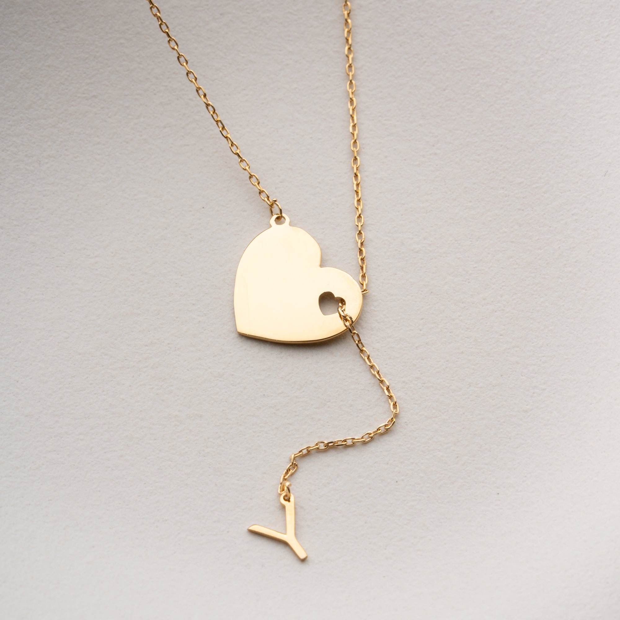 LETTER HERZ HALSKETTE | 925 SILBER