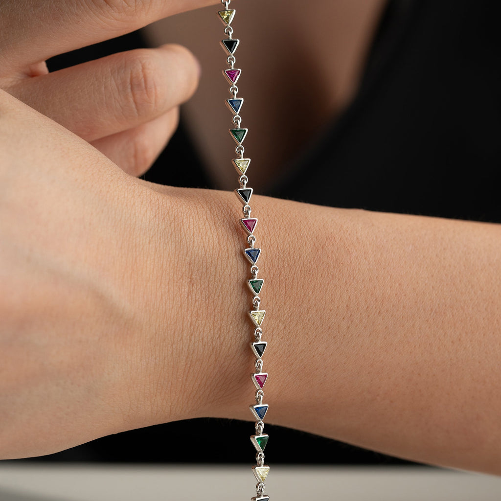 REDU COLORFULL ARMBAND aus 925 Silber - Eleganter Armband - AURIME