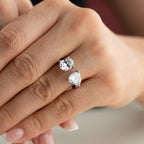 DUO DROP RING aus 925 Silber - Eleganter Ring - AURIME
