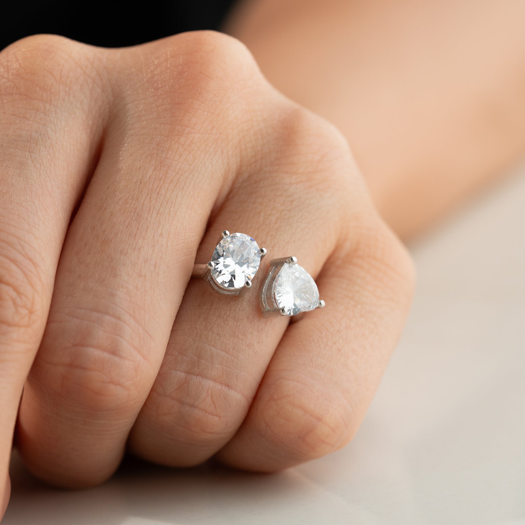 DUO DROP RING | 925 SILBER