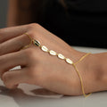 Sterling Silber Handkette von AURIME, fein gearbeitete Schmuckkette aus 925 Silber, detailreiche Gestaltung, elegantes Design