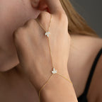 MINI LOTUS HANDKETTE aus 925 Silber - Eleganter Halskette - AURIME