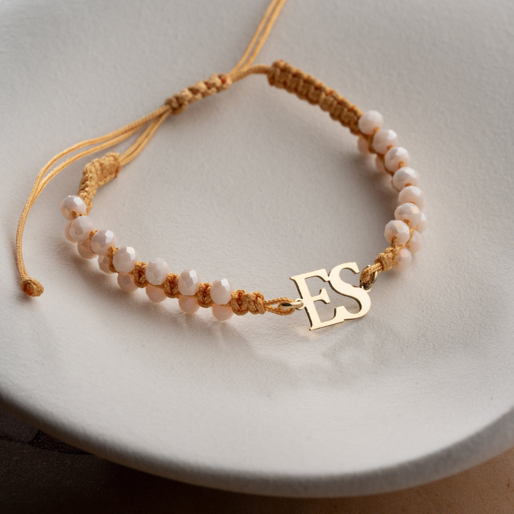 VIOLET INITIALEN ARMBAND | 925 SILBER