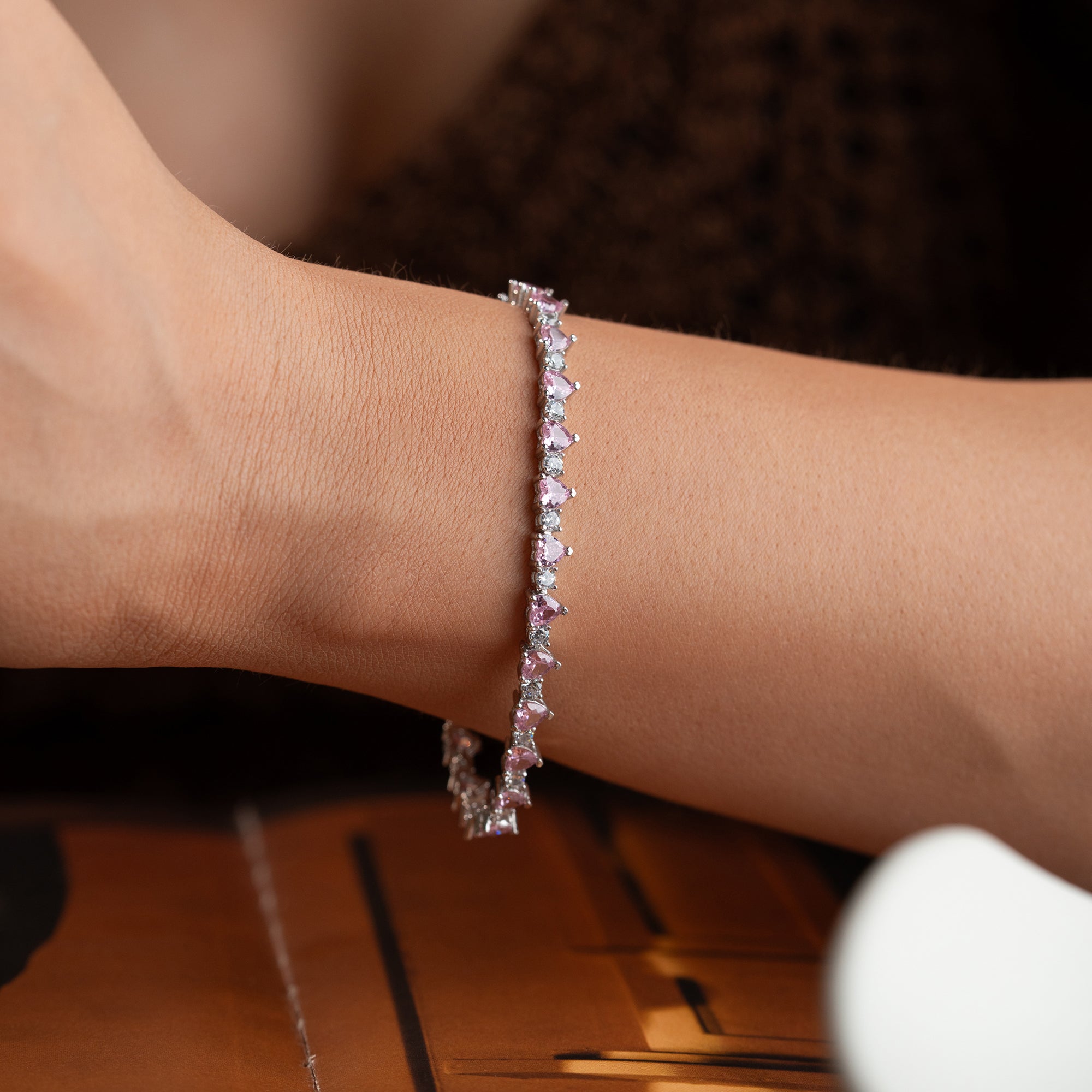 ROSA HERZ ARMKETTE | 925 SILBER