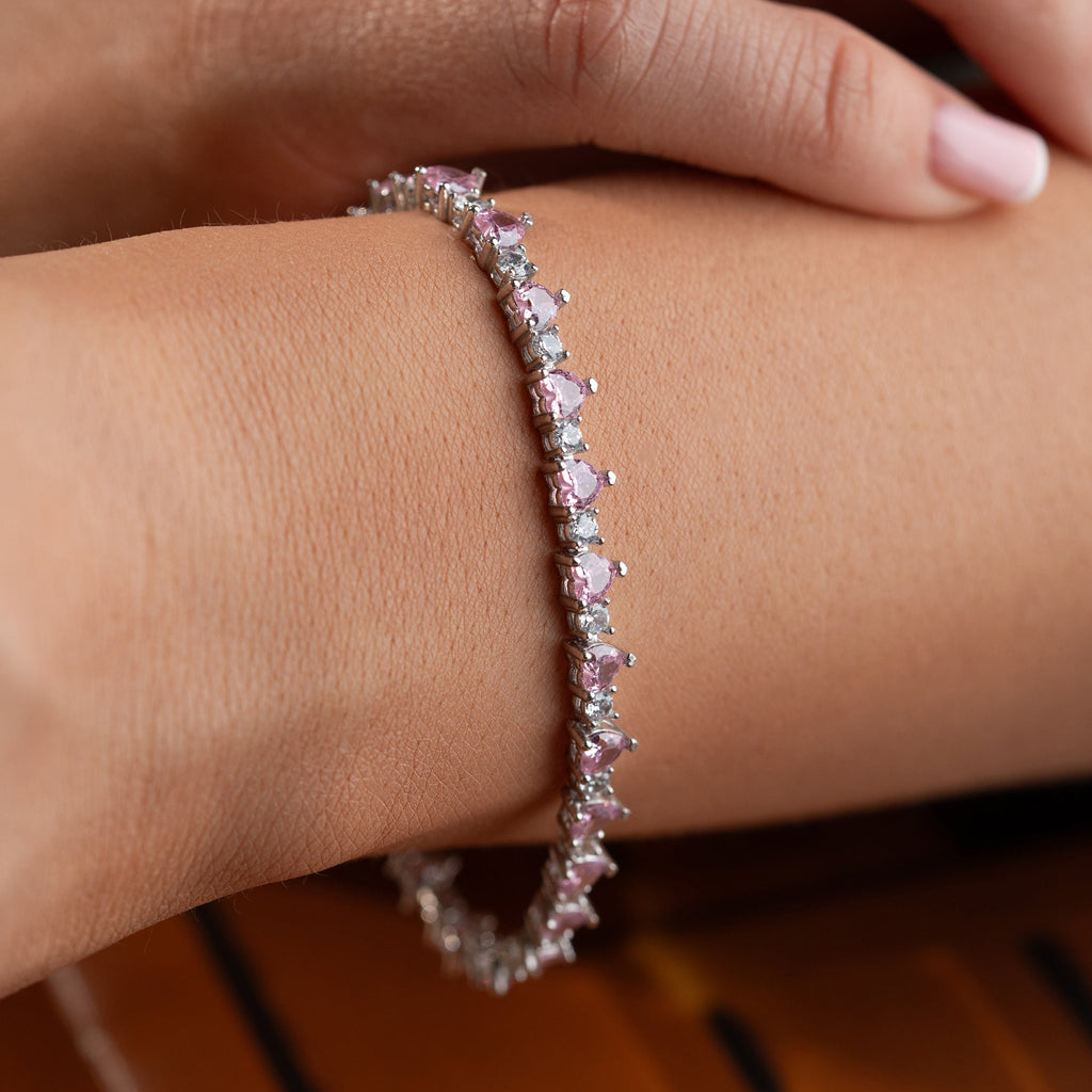 ROSA HERZ ARMKETTE | 925 SILBER