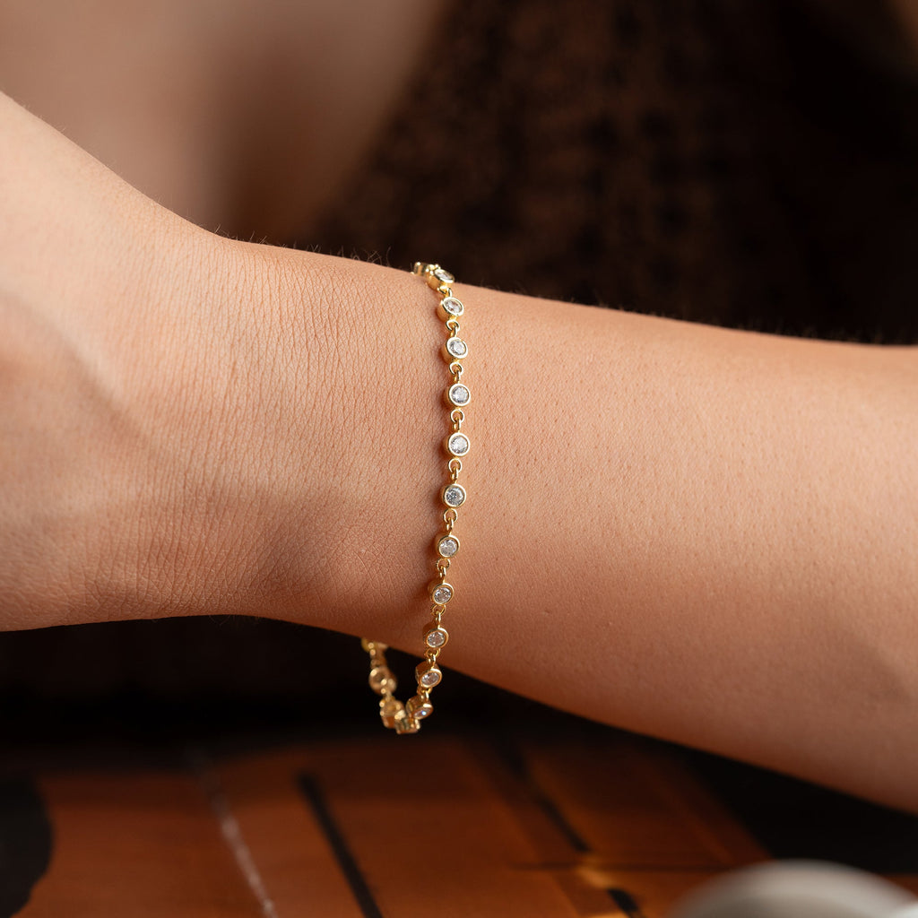 ZIRKONIA BIG ARMKETTE | 925 SILBER