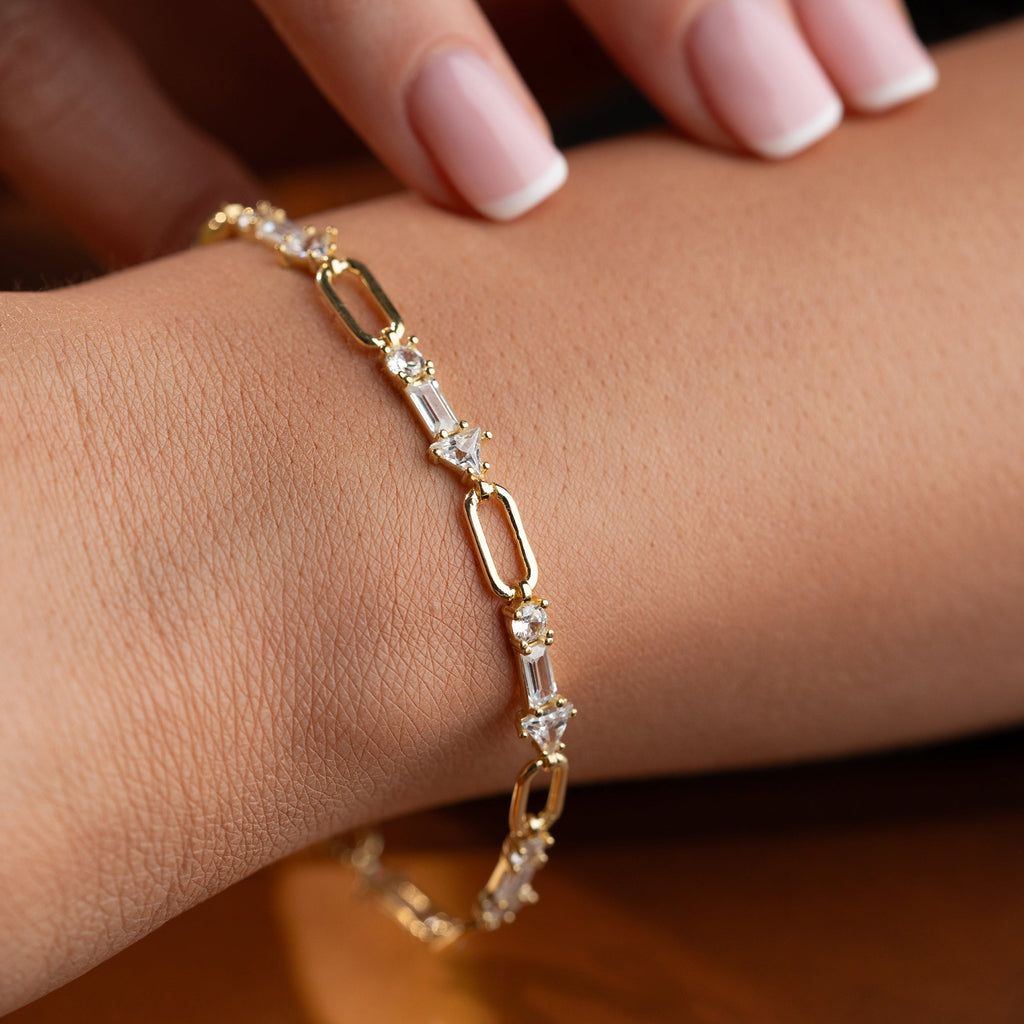 FEIL ZIRKONIA ARMKETTE | 925 SILBER