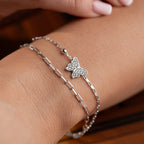 DUO BUTTERFLY ARMKETTE | 925 SILBER