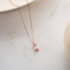 ROSA BAGUETTE HALSKETTE aus 925 Silber - Eleganter Halskette - AURIME