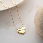 HERZ GRAVUR HALSKETTE aus 925 Silber - Eleganter Halskette - AURIME