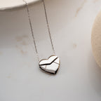 HERZ GRAVUR HALSKETTE aus 925 Silber - Eleganter Halskette - AURIME