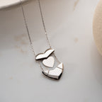 HERZ GRAVUR HALSKETTE aus 925 Silber - Eleganter Halskette - AURIME