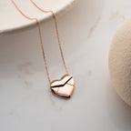 HERZ GRAVUR HALSKETTE aus 925 Silber - Eleganter Halskette - AURIME