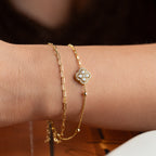 DUO STEINKLEE ARMKETTE | 925 SILBER
