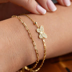 DUO SCHMETTERLING  ARMKETTE | 925 SILBER