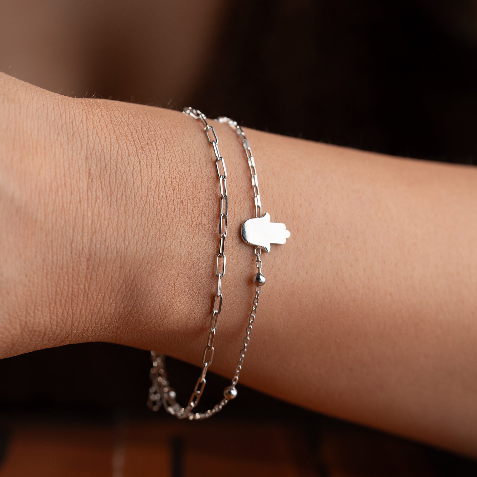 DUO FATIMAS HAND ARMKETTE | 925 SILBER