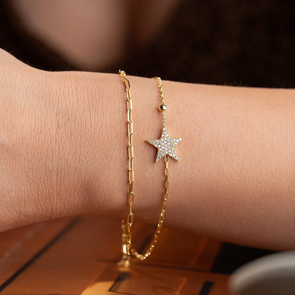 DUO STERN ARMKETTE | 925 SILBER