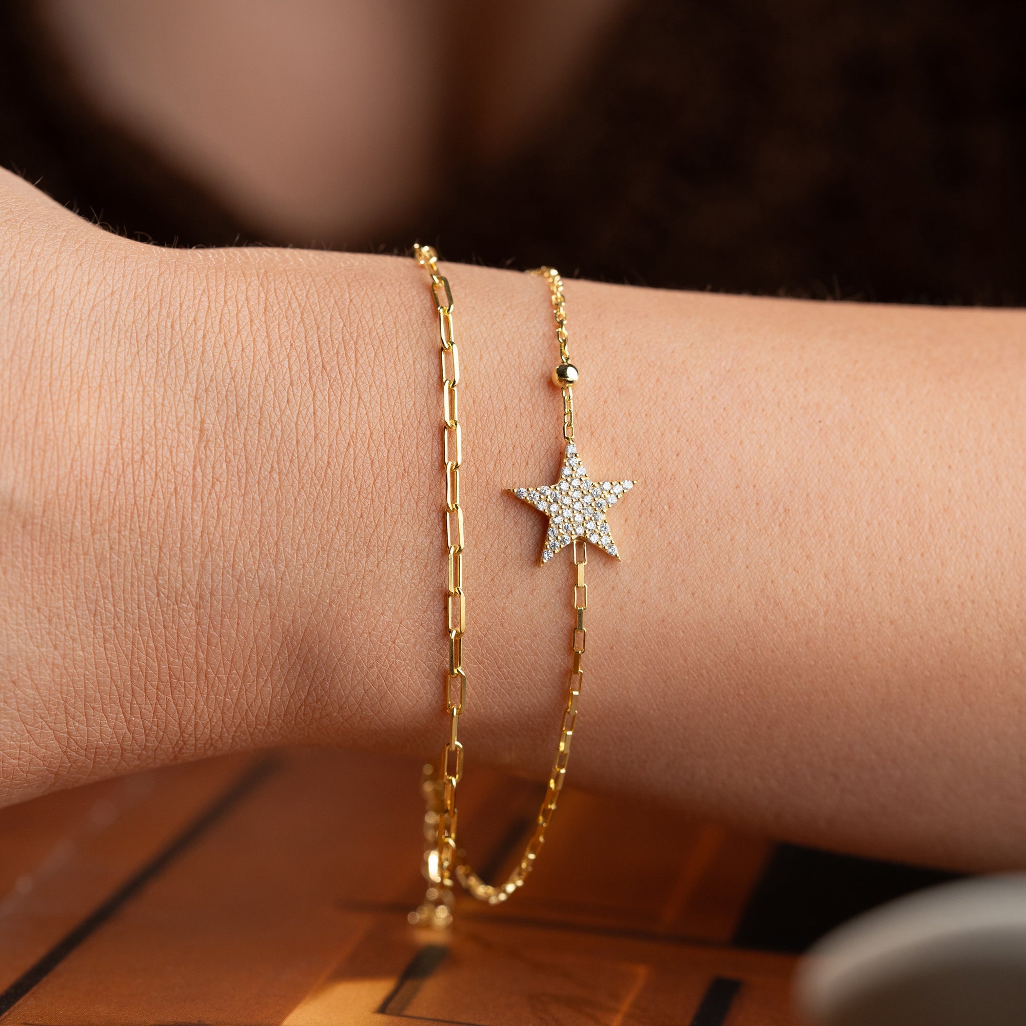 DUO STERN ARMKETTE | 925 SILBER