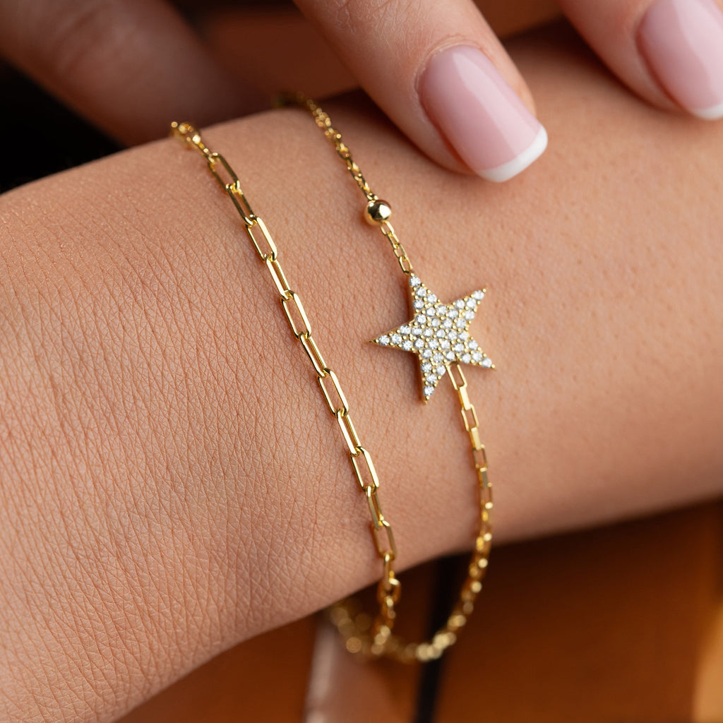 DUO STERN ARMKETTE | 925 SILBER