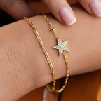DUO STERN ARMKETTE | 925 SILBER