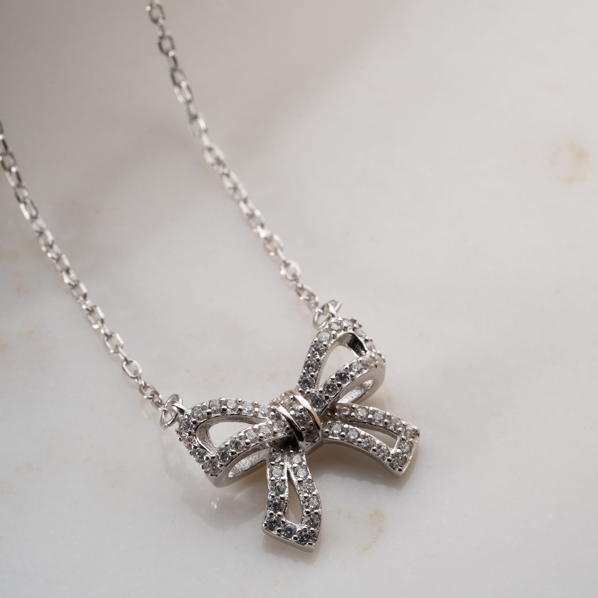 BOGEN HALSKETTE aus 925 Silber - Eleganter Halskette - AURIME