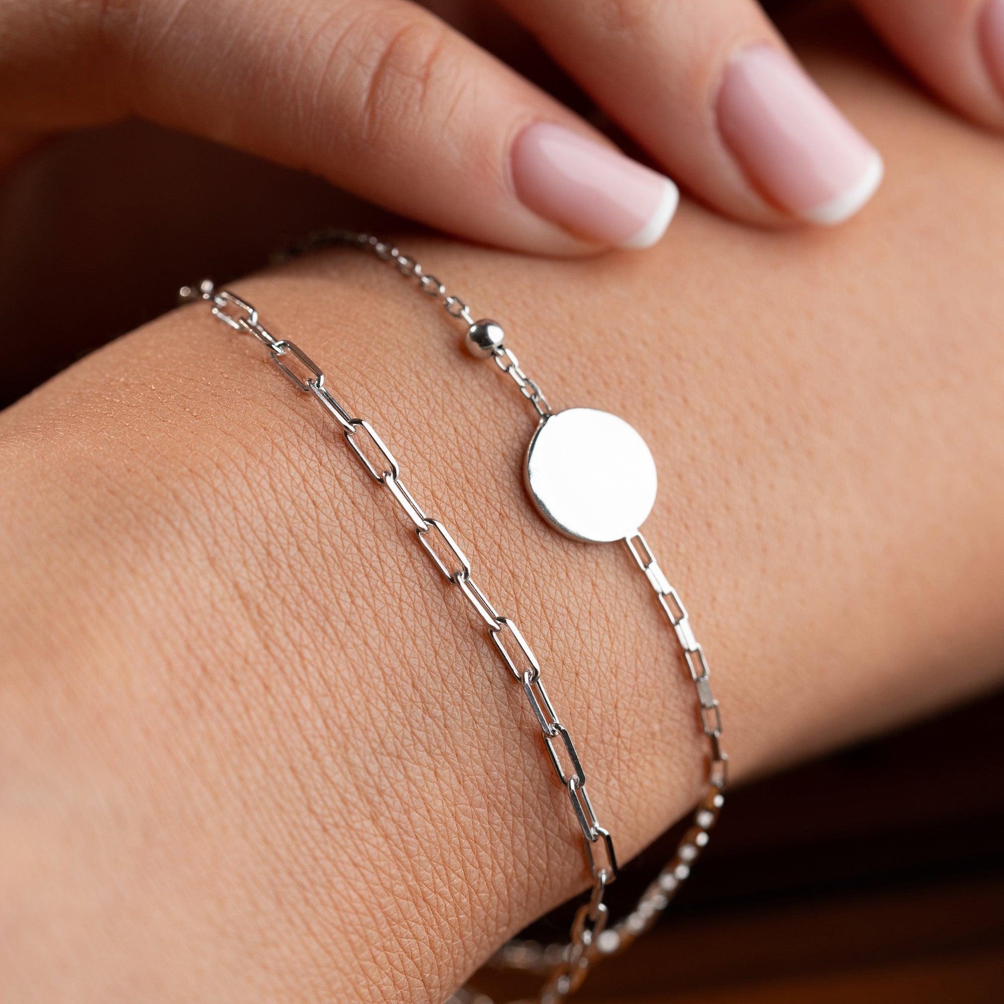 DUO STEMPEL  ARMKETTE | 925 SILBER