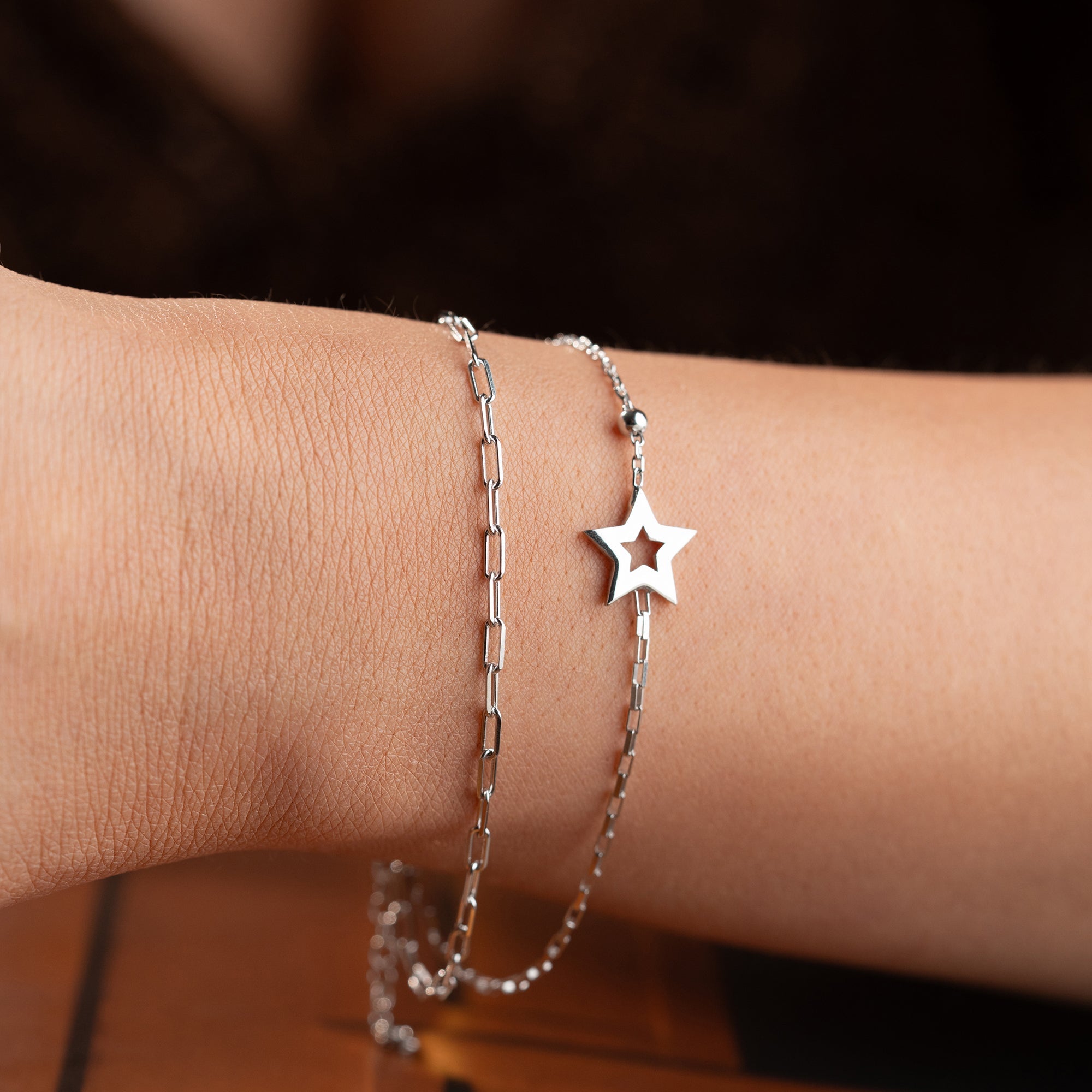DUO STERN ARMKETTE | 925 SILBER