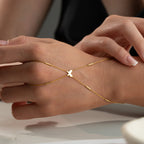 BUTTERFLY HANDKETTE aus 925 Silber - Eleganter Halskette - AURIME