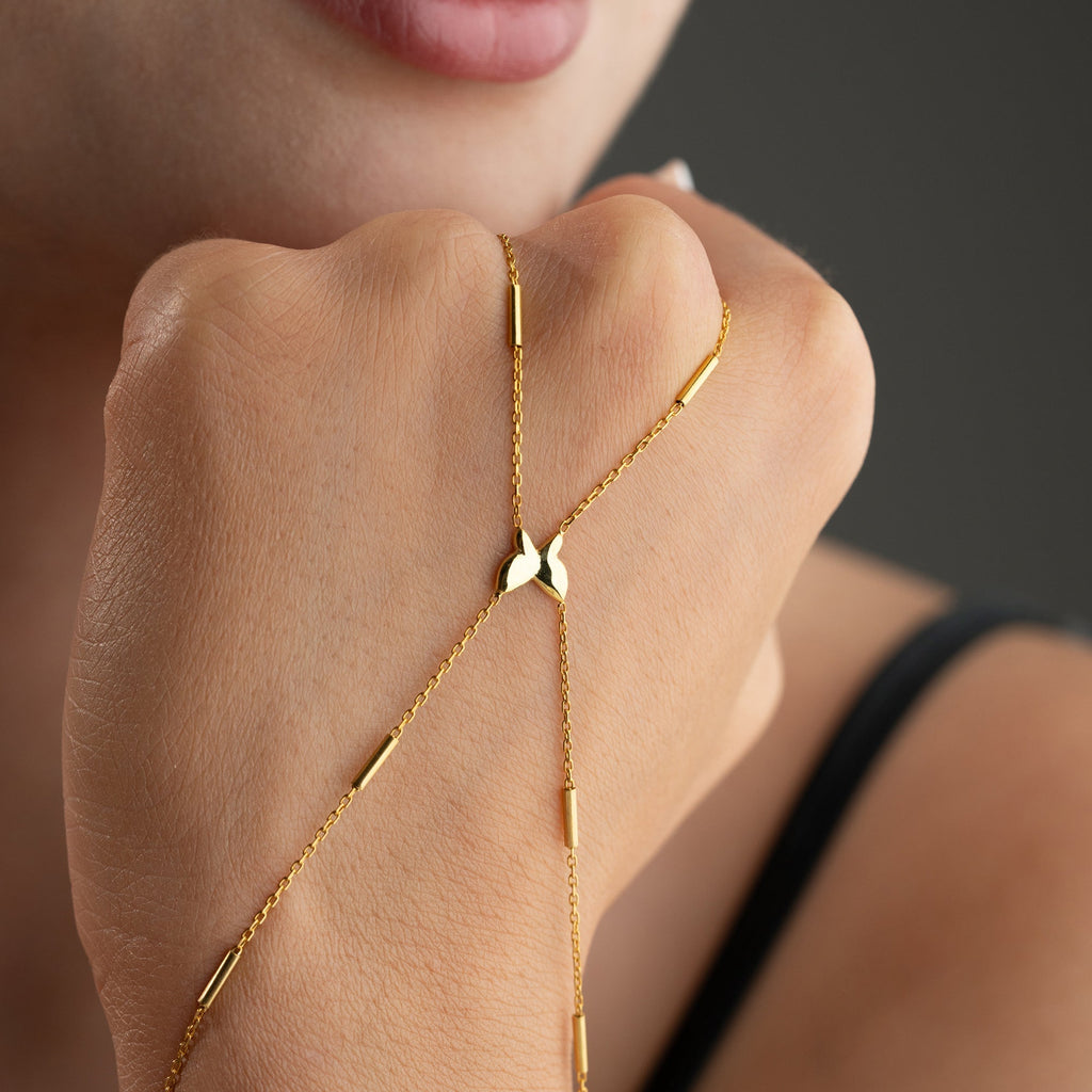 BUTTERFLY HANDKETTE aus 925 Silber - Eleganter Halskette - AURIME