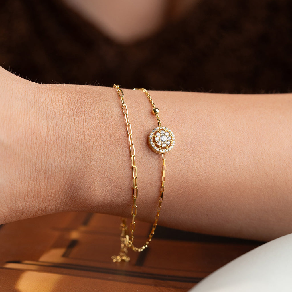 DUO DİAMANTMONTAGE ARMKETTE | 925 SILBER