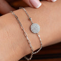 DOPPELTER ZİRKONSTEİN ARMKETTE | 925 SILBER