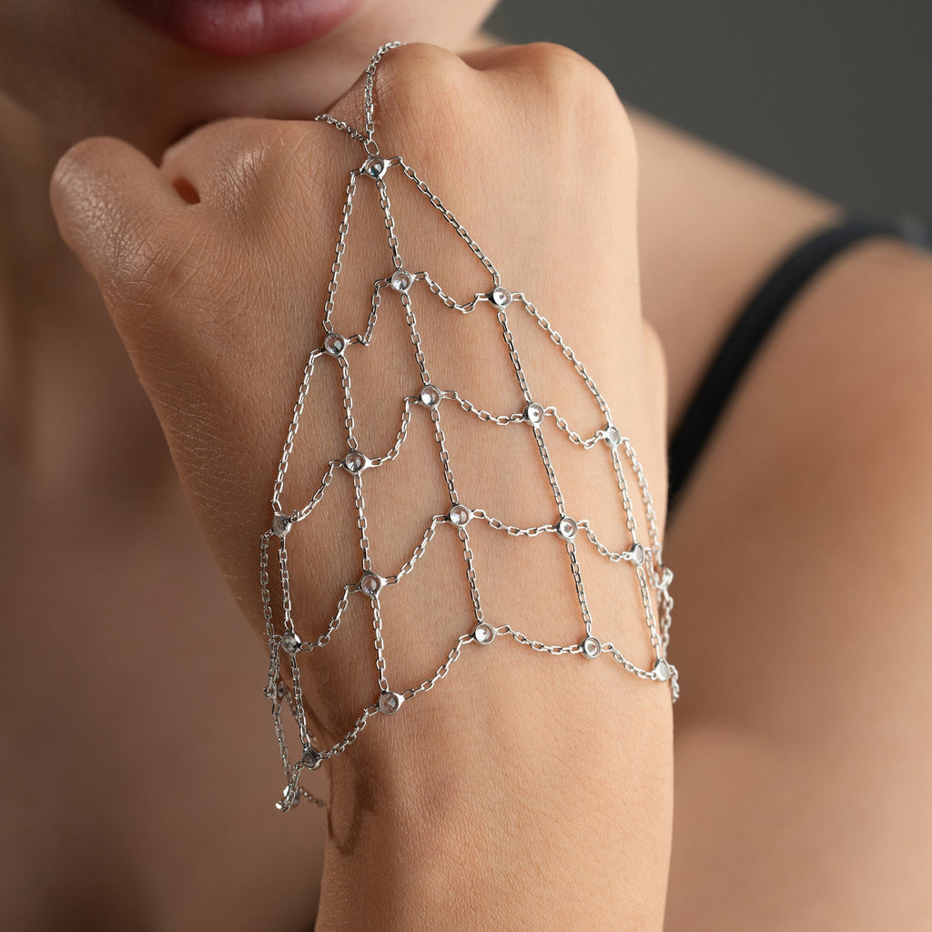 MOGOVA HANDKETTE aus 925 Silber - Eleganter Halskette - AURIME