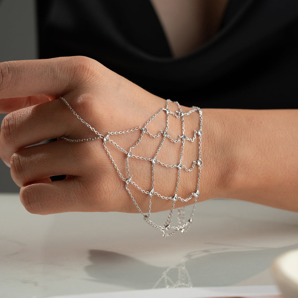 MOGOVA HANDKETTE aus 925 Silber - Eleganter Halskette - AURIME