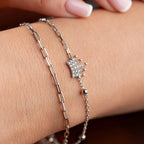 DUO KRONE ARMKETTE | 925 SILBER