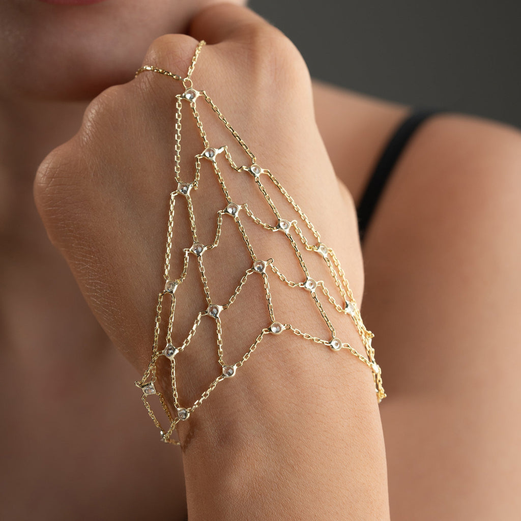 MOGOVA HANDKETTE aus 925 Silber - Eleganter Halskette - AURIME