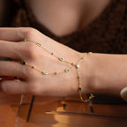 SMARAGD HANDKETTE | 925 SILBER