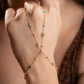 SMARAGD HANDKETTE | 925 SILBER