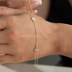 MINI LOTUS HANDKETTE aus 925 Silber - Eleganter Halskette - AURIME