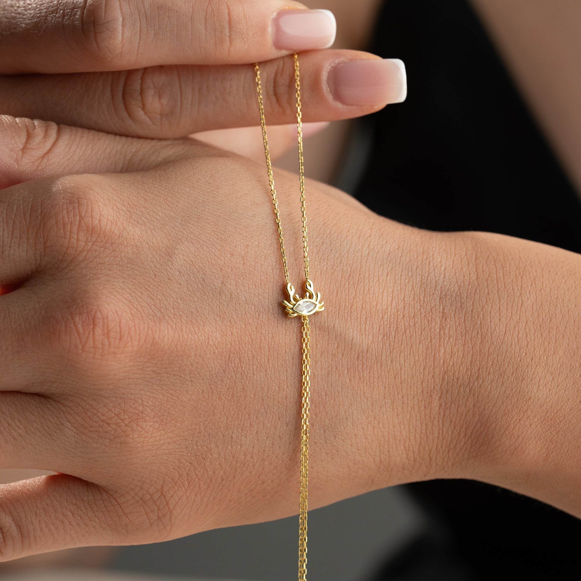 MINI CANCER HANDKETTE | 925 SILBER