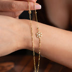 DUO SCHNEEFLOCKE ARMKETTE | 925 SILBER