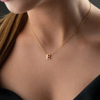 MINI BUCHSTABEN HALSKETTE aus 925 Silber - Eleganter Halskette - AURIME