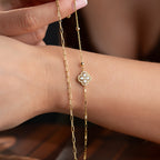 DUO STEINKLEE ARMKETTE | 925 SILBER