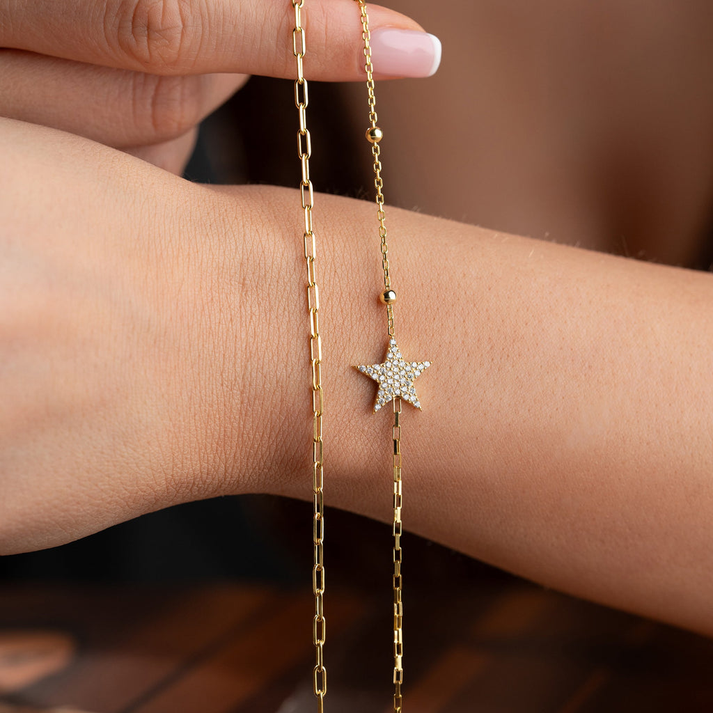 DUO STERN ARMKETTE | 925 SILBER