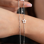 DUO STERN ARMKETTE | 925 SILBER