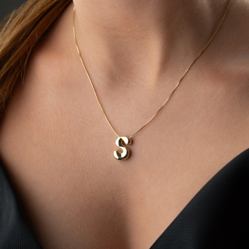 ICON BOMB BUCHSTABEN HALKSETTE aus 925 Silber - Eleganter Schmuckset - AURIME