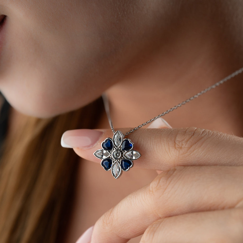 MIGOK BLUE KETTE aus 925 Silber - Eleganter Halskette - AURIME