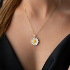 SUNFLOWER KETTE aus 925 Silber - Eleganter Halskette - AURIME