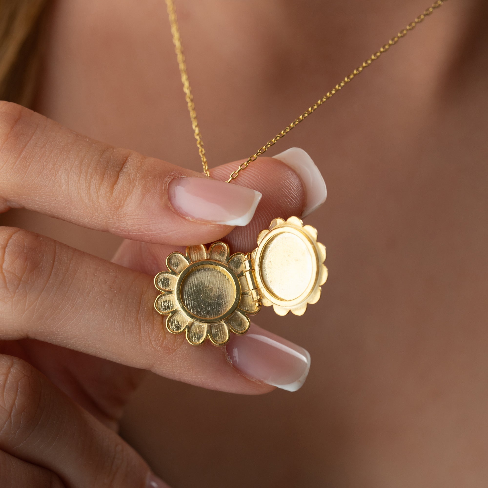 SUNFLOWER KETTE aus 925 Silber - Eleganter Halskette - AURIME